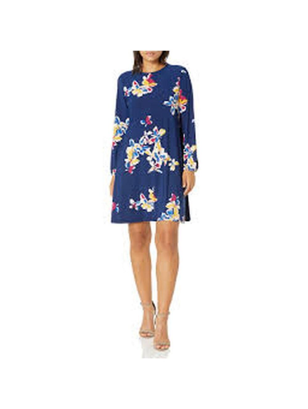Nine West Women's Blue and Multi Work-dress